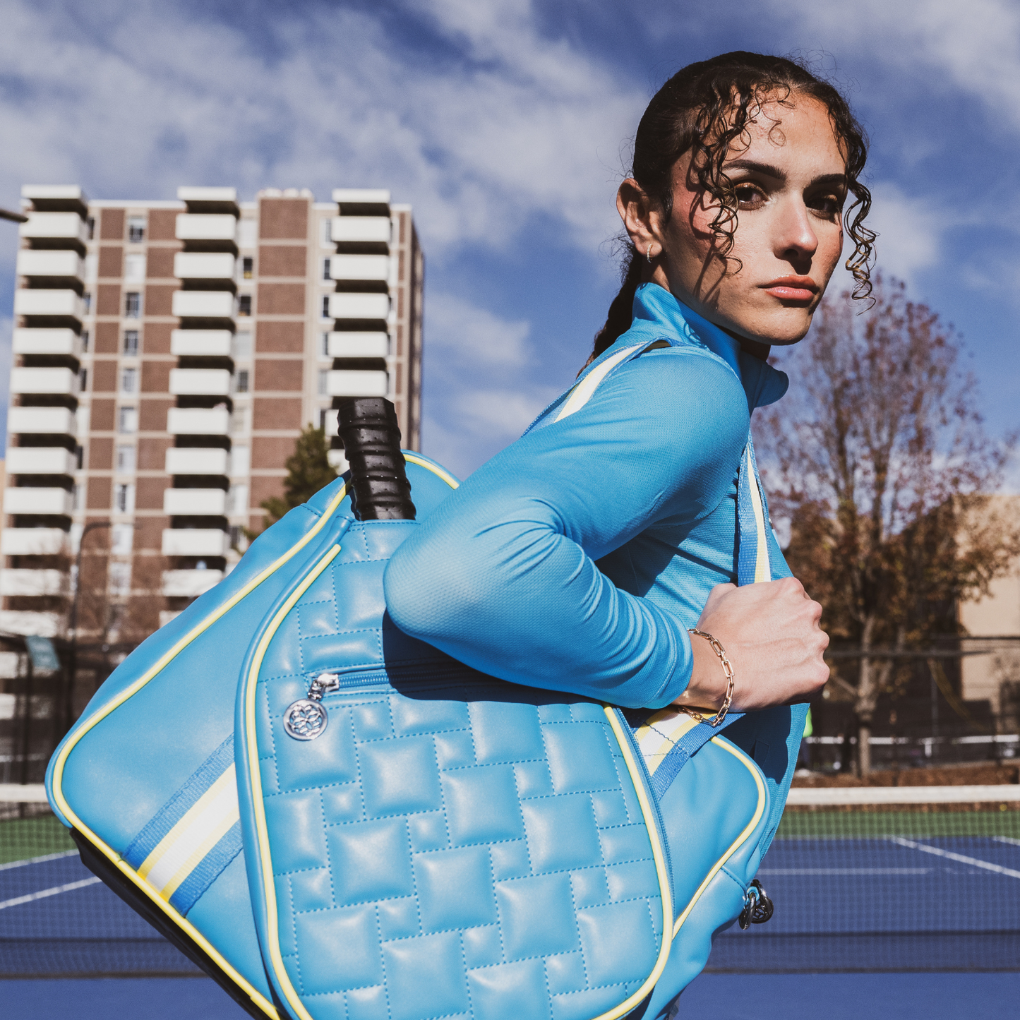 Pickleball Bag with Crossbody Strap & Paddle Storage